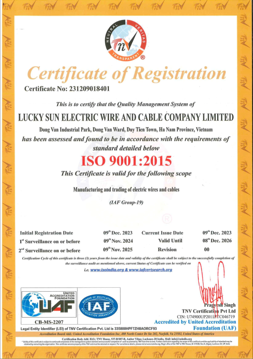 ISO 9001:2015 Certificate